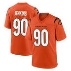 Choea C.Bengals #90 Kris Jenkins Jr Player Orange Home Game Stitched Jerseys