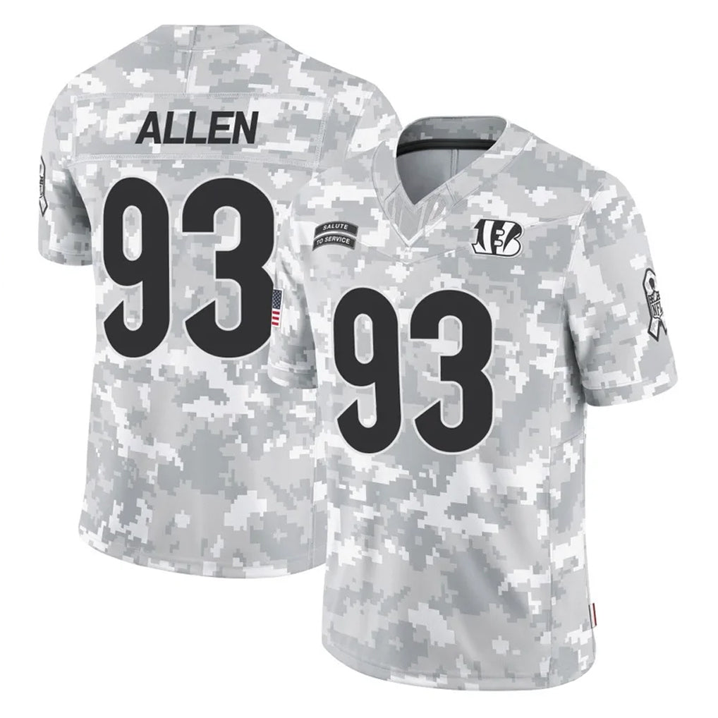 Choea C.Bengals #93 Jonathan Allen Player Arctic Camo Salute to Service Limited Stitched Jerseys
