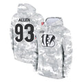 Choea C.Bengals #93 Jonathan Allen Player Arctic Camo Salute to Service Pullover Hoodie Limited Stitched Jerseys