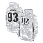 Choea C.Bengals #93 Jonathan Allen Player Arctic Camo Salute to Service Pullover Hoodie Limited Stitched Jerseys