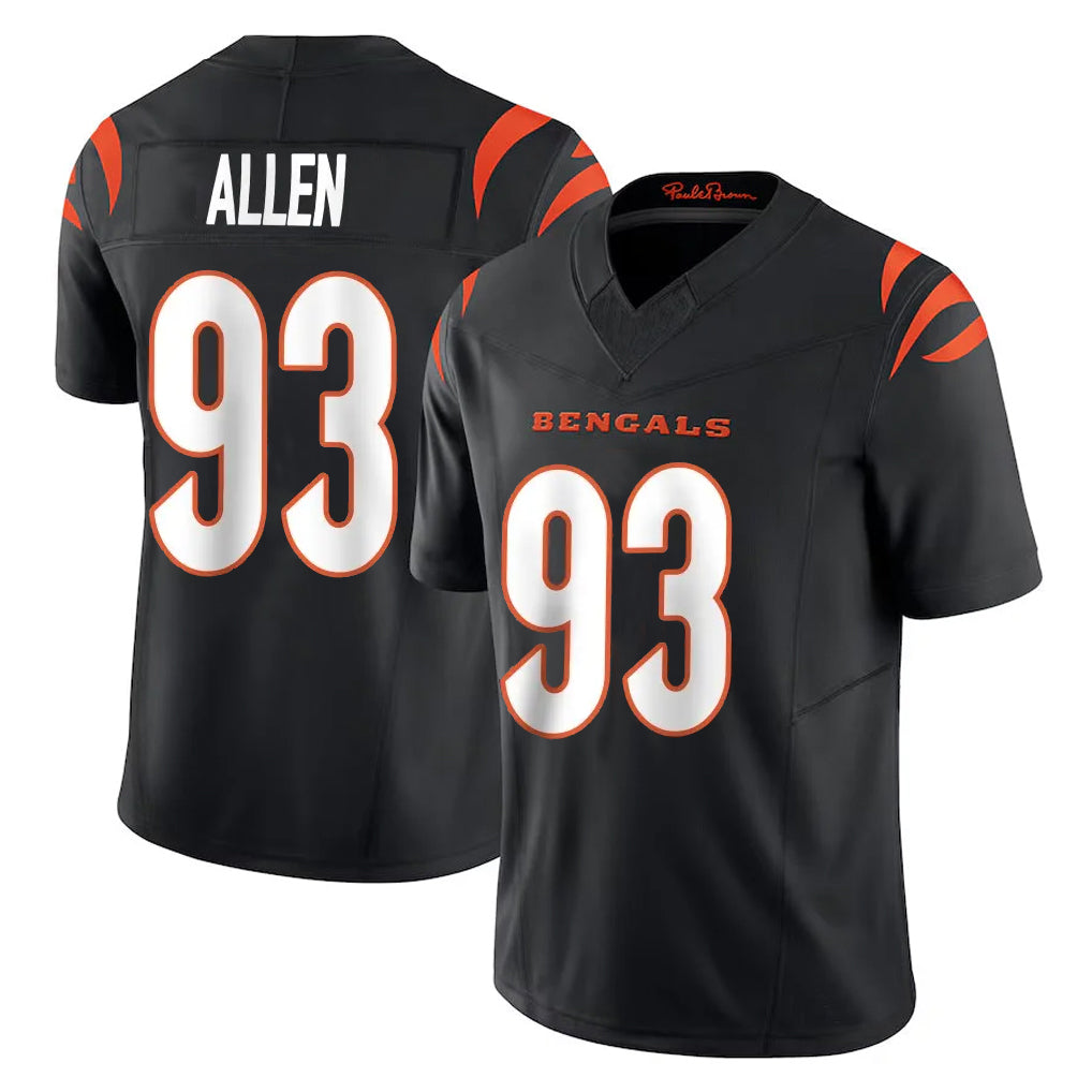 Choea C.Bengals #93 Jonathan Allen Player Black Vapor F.U.S.E. Limited Home Game Stitched Jerseys