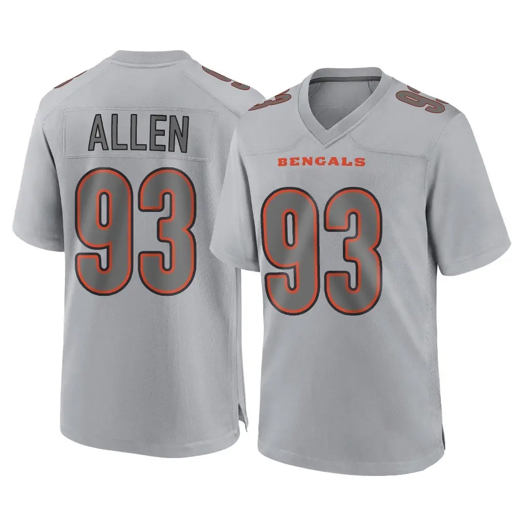 Choea C.Bengals #93 Jonathan Allen Player Gray Atmosphere Fashion Game Stitched Jerseys
