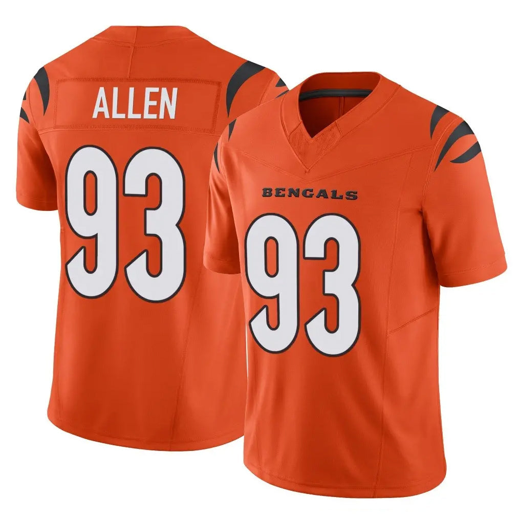 Choea C.Bengals #93 Jonathan Allen Player Orange Vapor F.U.S.E. Limited Home Game Stitched Jerseys