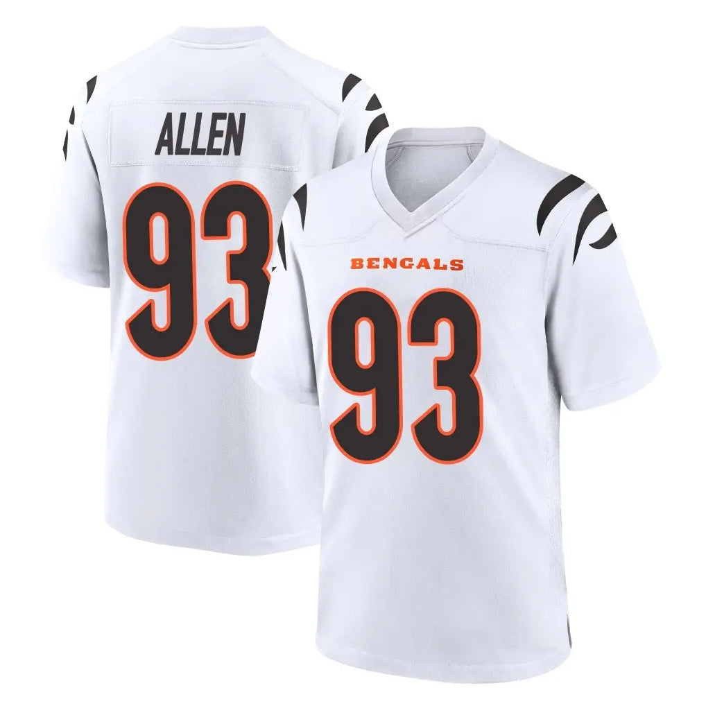 Choea C.Bengals #93 Jonathan Allen Player White Home Game Stitched Jerseys