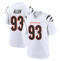 Choea C.Bengals #93 Jonathan Allen Player White Home Game Stitched Jerseys