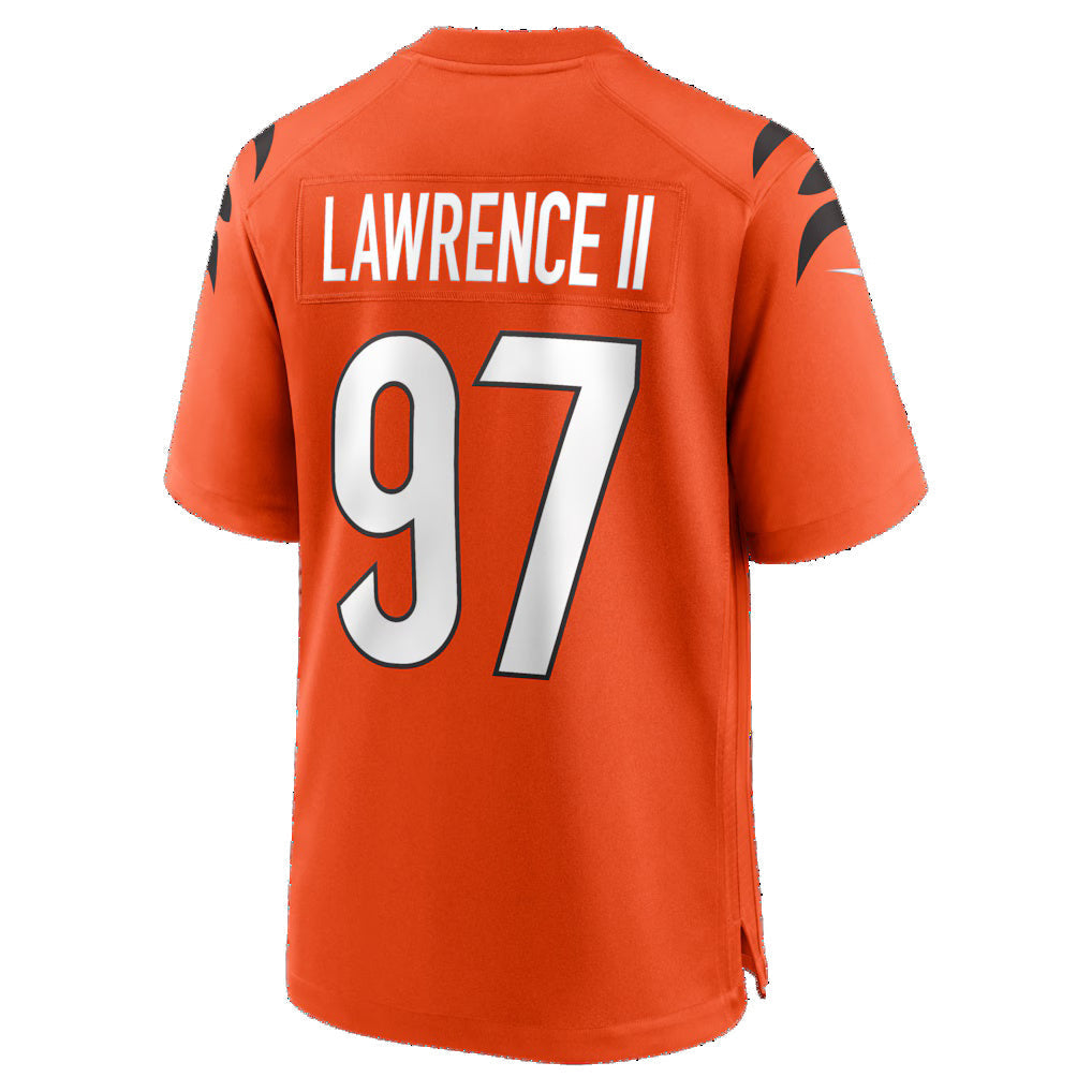 Choea C.Bengals #97 Dexter Lawrence II Orange Game Stitched Jerseys