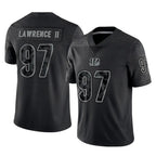 Choea C.Bengals #97 Dexter Lawrence II Player Black Reflective Limited Game Stitched Jerseys