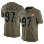 Choea C.Bengals #97 Dexter Lawrence II Player Olive Salute to Service Limited Game Stitched Jerseys
