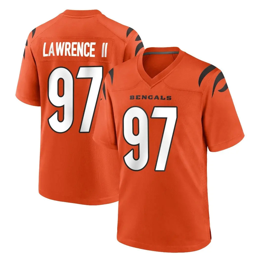 Choea C.Bengals #97 Dexter Lawrence II Player Orange Home Game Stitched Jerseys