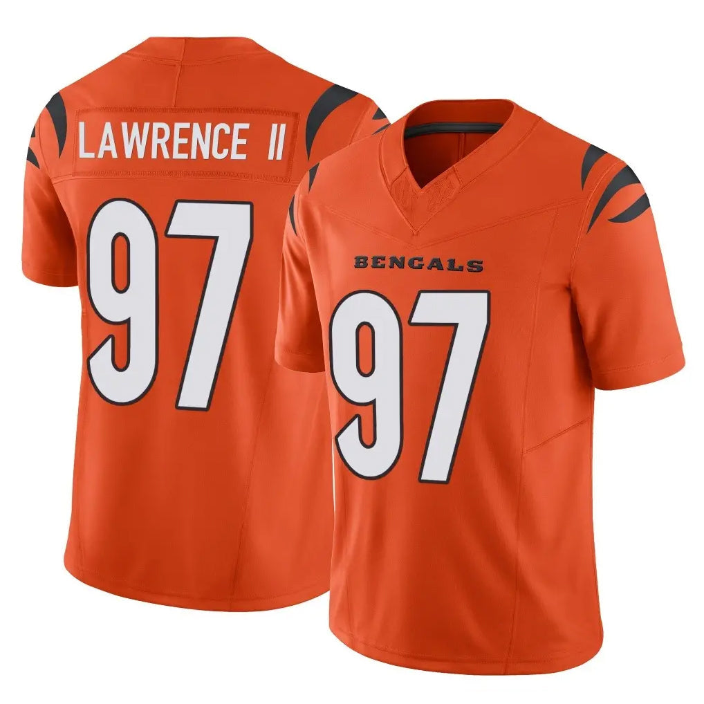 Choea C.Bengals #97 Dexter Lawrence II Player Orange Vapor F.U.S.E. Limited Home Game Stitched Jerseys