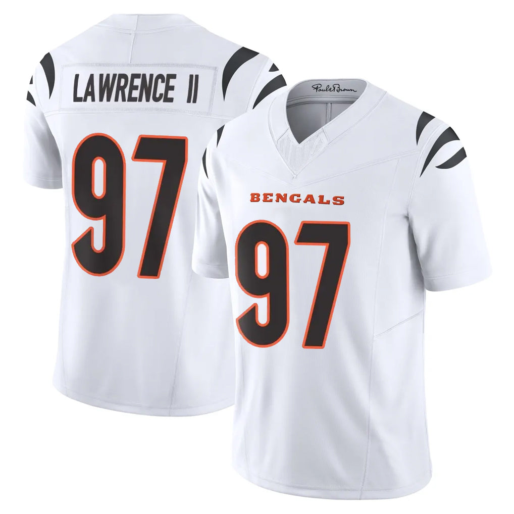 Choea C.Bengals #97 Dexter Lawrence II Player White Vapor F.U.S.E. Limited Home Game Stitched Jerseys
