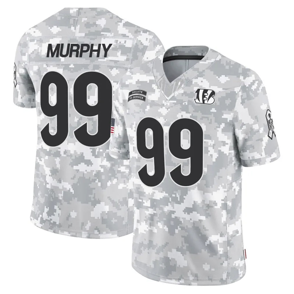 Choea C.Bengals #99 Myles Murphy Player Arctic Camo Salute to Service Limited Stitched Jerseys