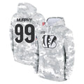 Choea C.Bengals #99 Myles Murphy Player Arctic Camo Salute to Service Pullover Hoodie Limited Stitched Jerseys
