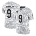 Choea C.Bengals #9 Joe Burrow Player Arctic Camo Salute to Service Limited Stitched Jerseys