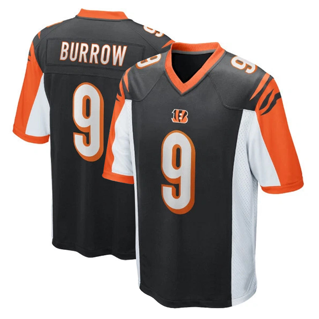 Choea C.Bengals #9 Joe Burrow Player Black Alternate Home Game Stitched Jerseys