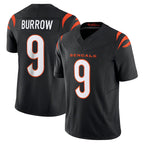 Choea C.Bengals #9 Joe Burrow Player Black Vapor F.U.S.E. Limited Home Game Stitched Jerseys