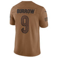 Choea C.Bengals #9 Joe Burrow Player Brown Salute To Service Limited Stitched Jerseys