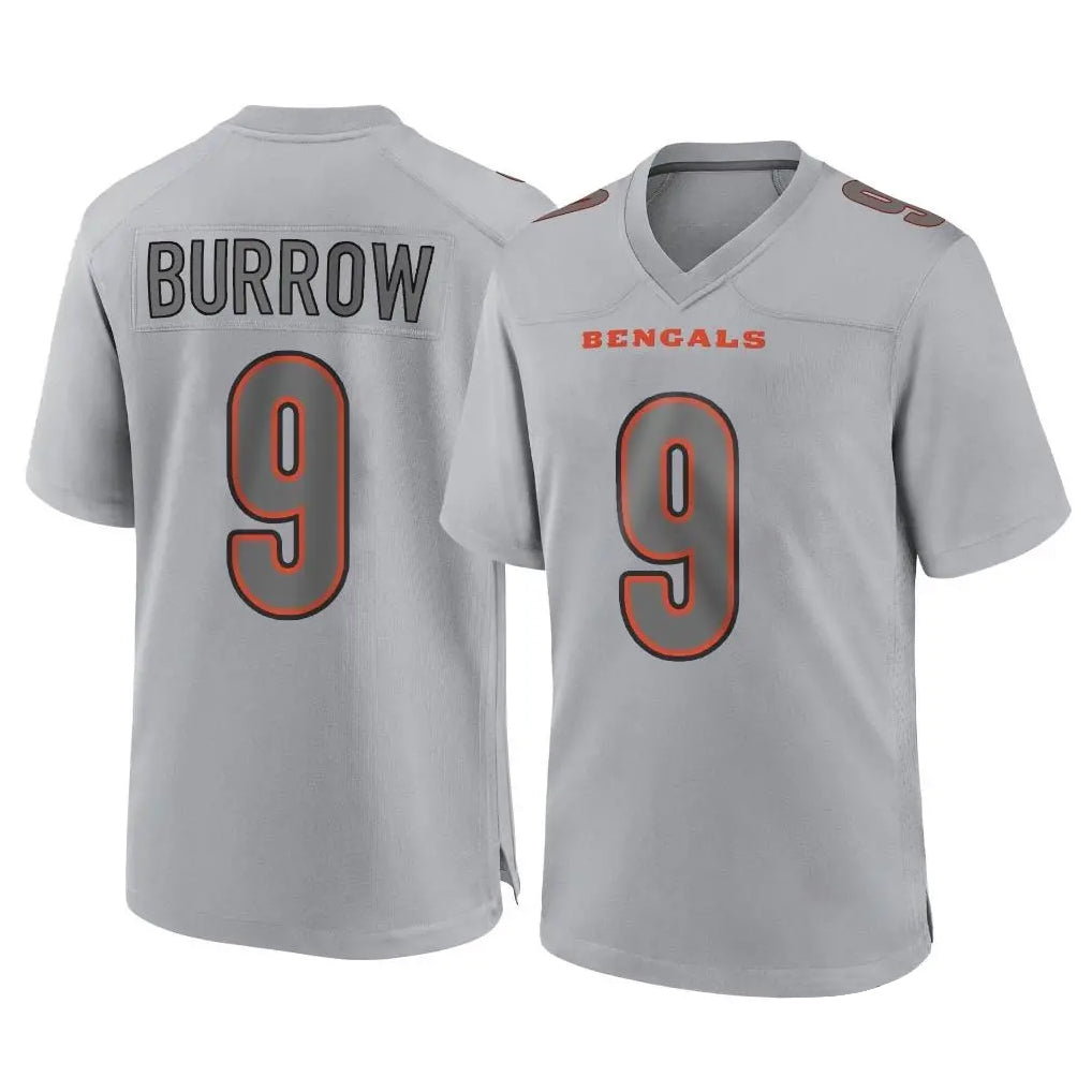 Choea C.Bengals #9 Joe Burrow Player Gray Atmosphere Fashion Game Stitched Jerseys
