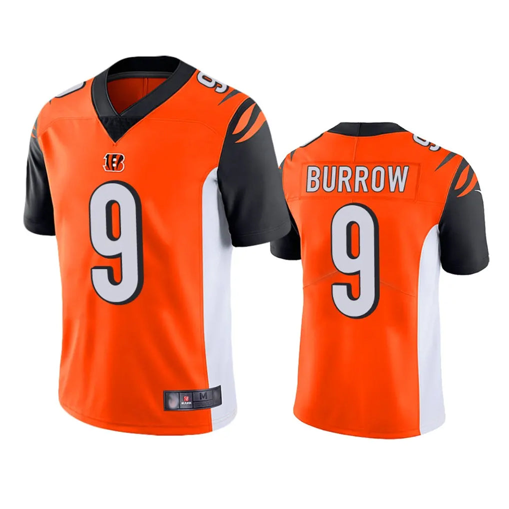 Choea C.Bengals #9 Joe Burrow Player Orange Limited Home Game Stitched Jerseys