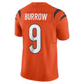 Choea C.Bengals #9 Joe Burrow Player Orange Vapor F.U.S.E. Limited Stitched Jerseys