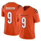 Choea C.Bengals #9 Joe Burrow Player Orange Vapor F.U.S.E. Limited Home Game Stitched Jerseys