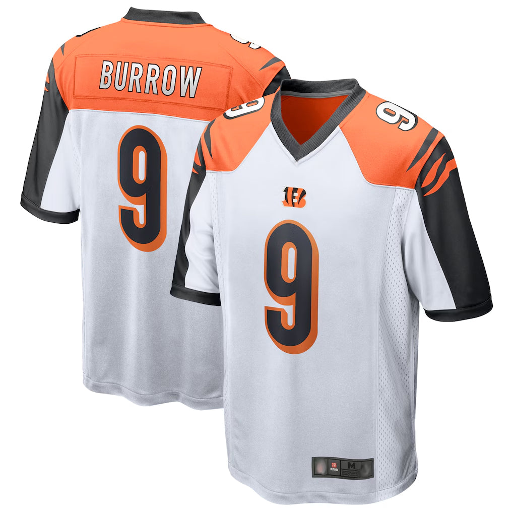 Choea C.Bengals #9 Joe Burrow Player White Alternate Game Home Stitched Jerseys