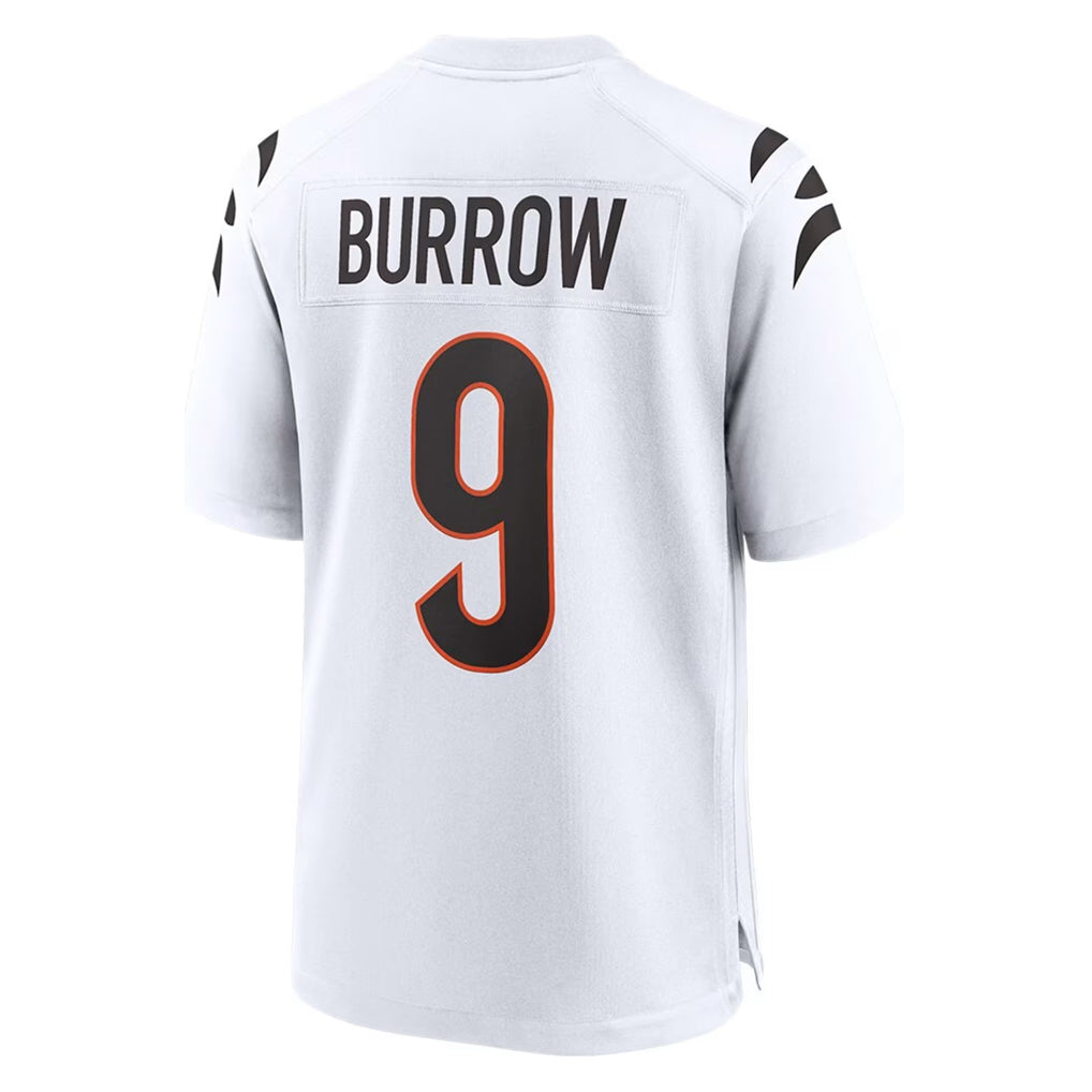 Choea C.Bengals #9 Joe Burrow Player White Home Game Stitched Jerseys