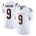 Choea C.Bengals #9 Joe Burrow Player White Vapor F.U.S.E. Limited Home Game Stitched Jerseys