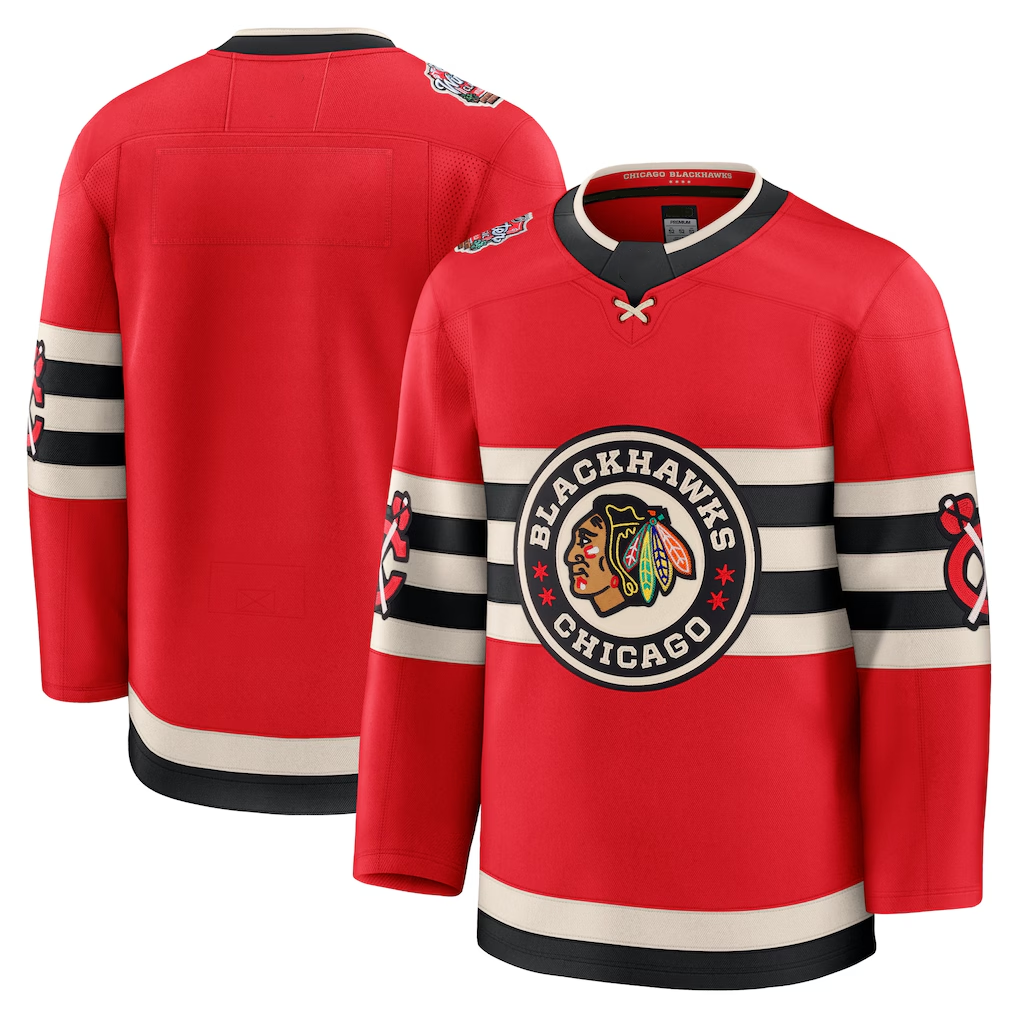 Choea C.Blackhawks Red 2025 Winter Classic Premium Jerseys