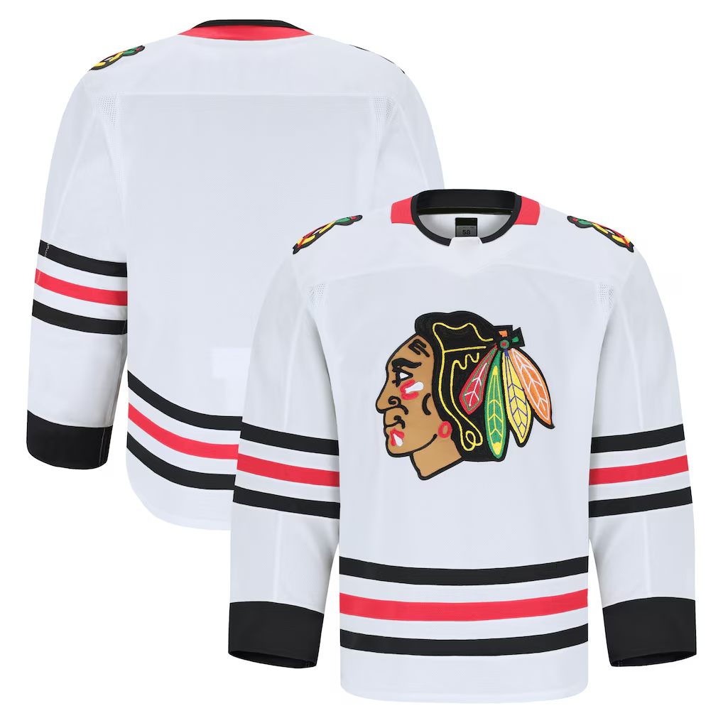 Choea C.Blackhawks White Away Authentic Pro Jerseys