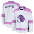 Choea C.Blackhawks White Hockey Fights Cancer Survivor Practice Jerseys