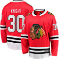 Choea C.Blackhawks #30 Spencer Knight Red Home Breakaway Jerseys
