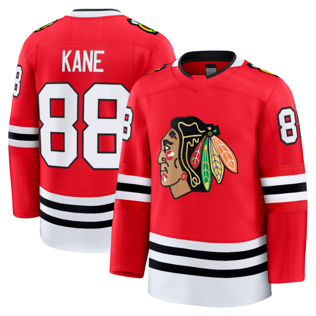 Choea C.Blackhawks #88 Patrick Kane Red Premium Jerseys