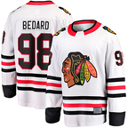 Choea C.Blackhawks #98 Connor Bedard White Away Breakaway Player Jerseys