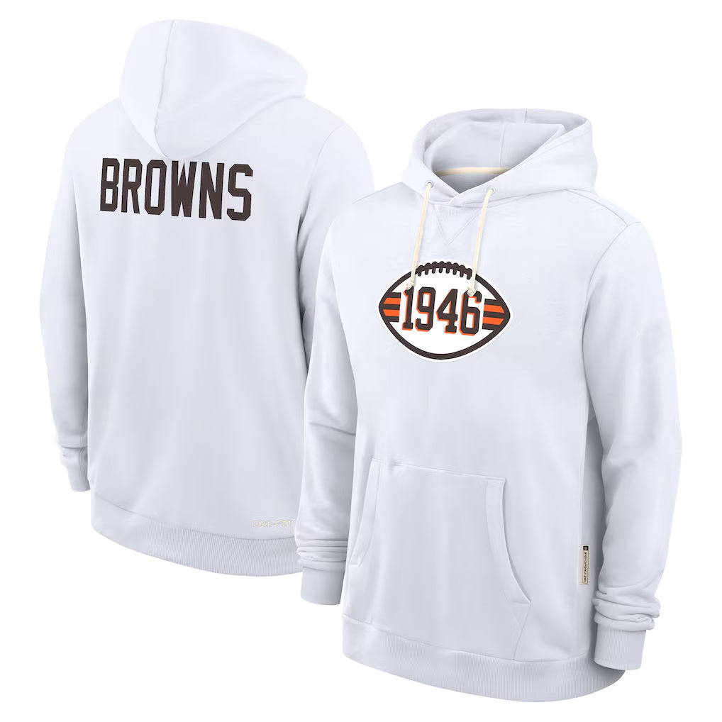 Choea C.Browns White Salute to Service Hoodie Blank Player Limited Stitched Jerseys