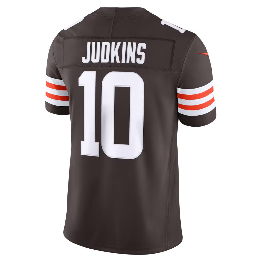 Choea C.Browns #10 Quinshon Judkins Brown Team Vapor F.U.S.E. Stitched Limited Jerseys