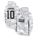 Choea C.Browns #10 Quinshon Judkins Player Arctic Camo Salute to Service Hoodies Limited Game Stitched Jerseys