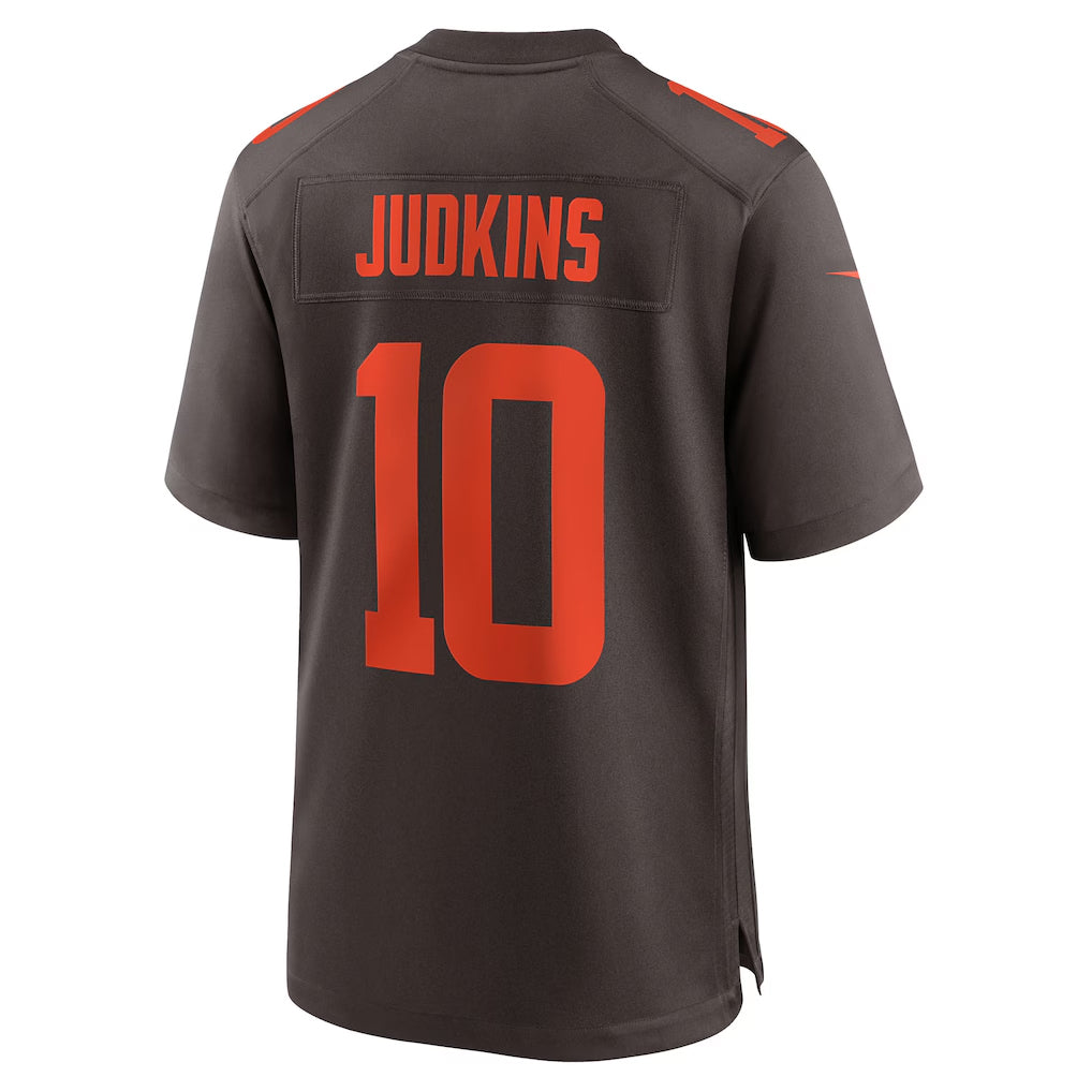 Choea C.Browns #10 Quinshon Judkins Player Brown Game Stitched Jerseys