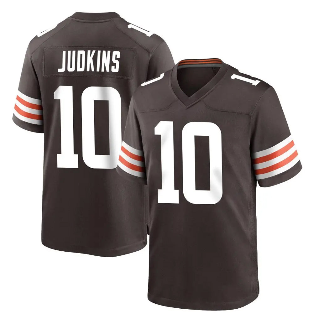 Choea C.Browns #10 Quinshon Judkins Player Brown Home Game Stitched Jerseys