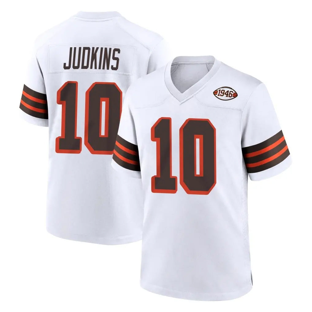 Choea C.Browns #10 Quinshon Judkins Player White Alternate Home Game Stitched Jerseys