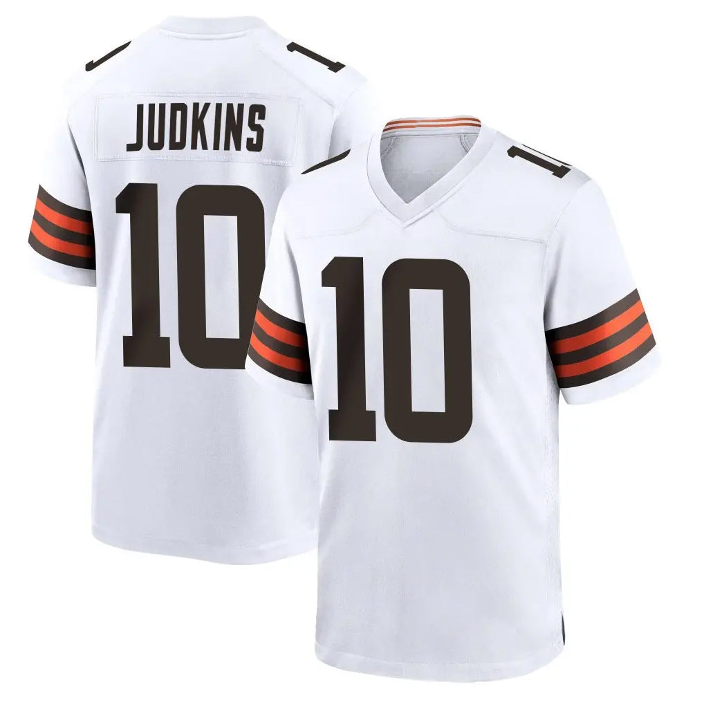 Choea C.Browns #10 Quinshon Judkins Player White Home Game Stitched Jerseys
