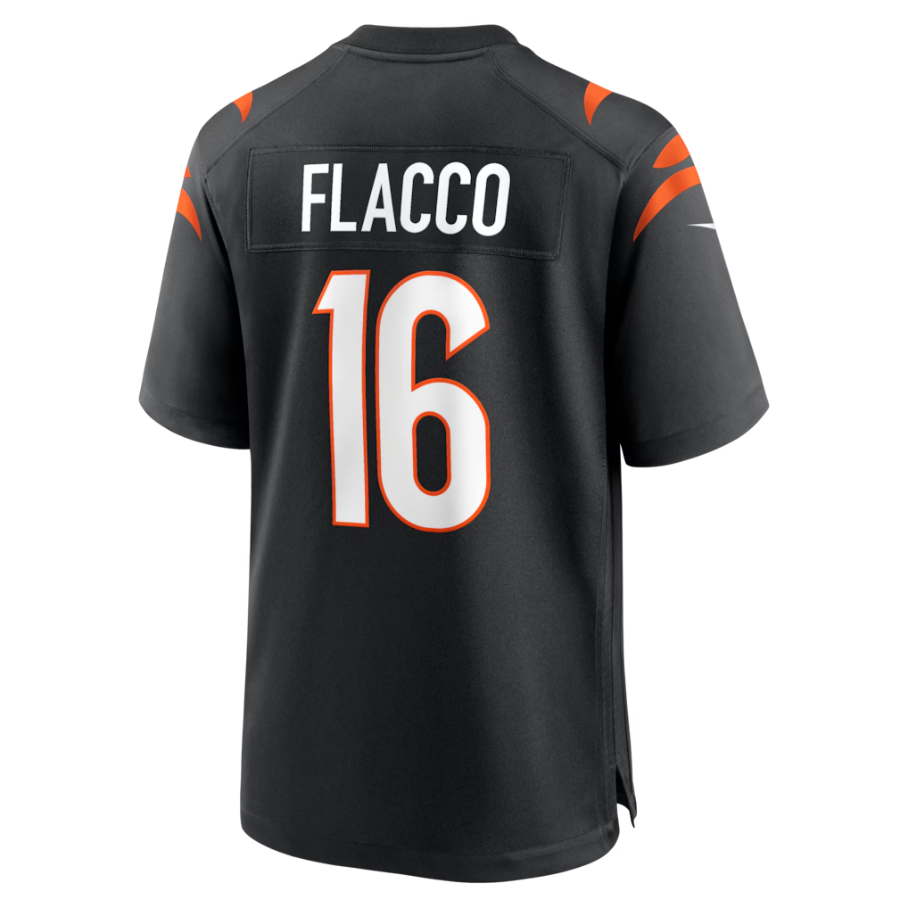 Choea C.Bengals #16 Bengals Joe Flacco Black Team Game Stitched Jerseys