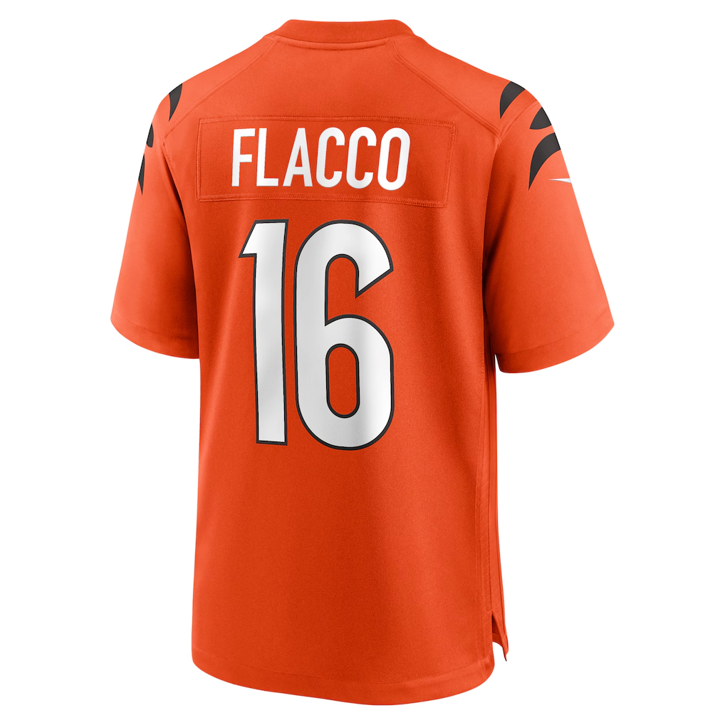 Choea C.Bengals #16 Bengals Joe Flacco Orange Alternate Game Stitched Jerseys