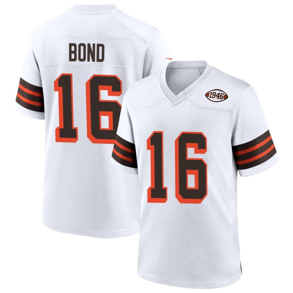 Choea C.Browns #16 Isaiah Bond Player 1946 Collection Alternate White Stitched Jerseys