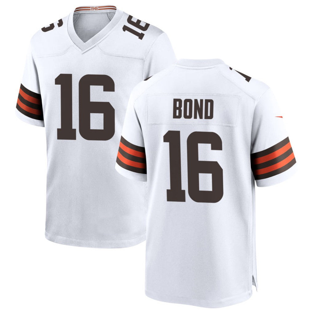 Choea C.Browns #16 Isaiah Bond Player White Home Game Stitched Jerseys
