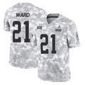Choea C.Browns #21 Denzel Ward Player Arctic Camo Salute to Service Limited Football Jerseys