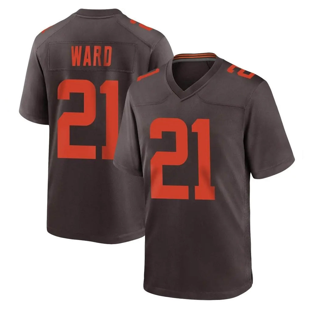 Choea C.Browns #21 Denzel Ward Player Brown Alternate Home Game Stitched Jerseys
