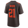 Choea C.Browns #21 Denzel Ward Player Brown Game Football Jerseys