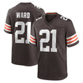 Choea C.Browns #21 Denzel Ward Player Brown Home Game Football Jerseys