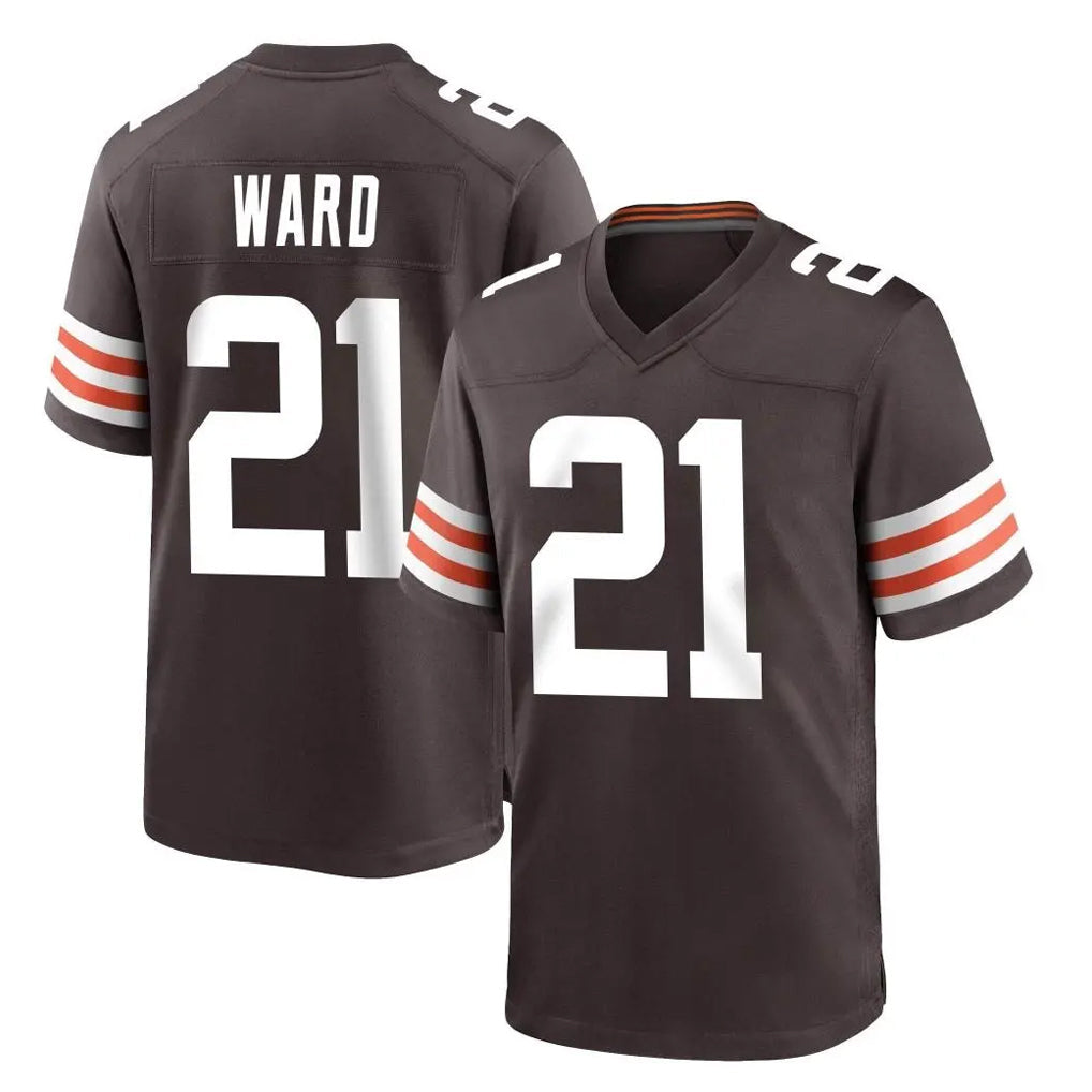 Choea C.Browns #21 Denzel Ward Player Brown Home Game Stitched Jerseys